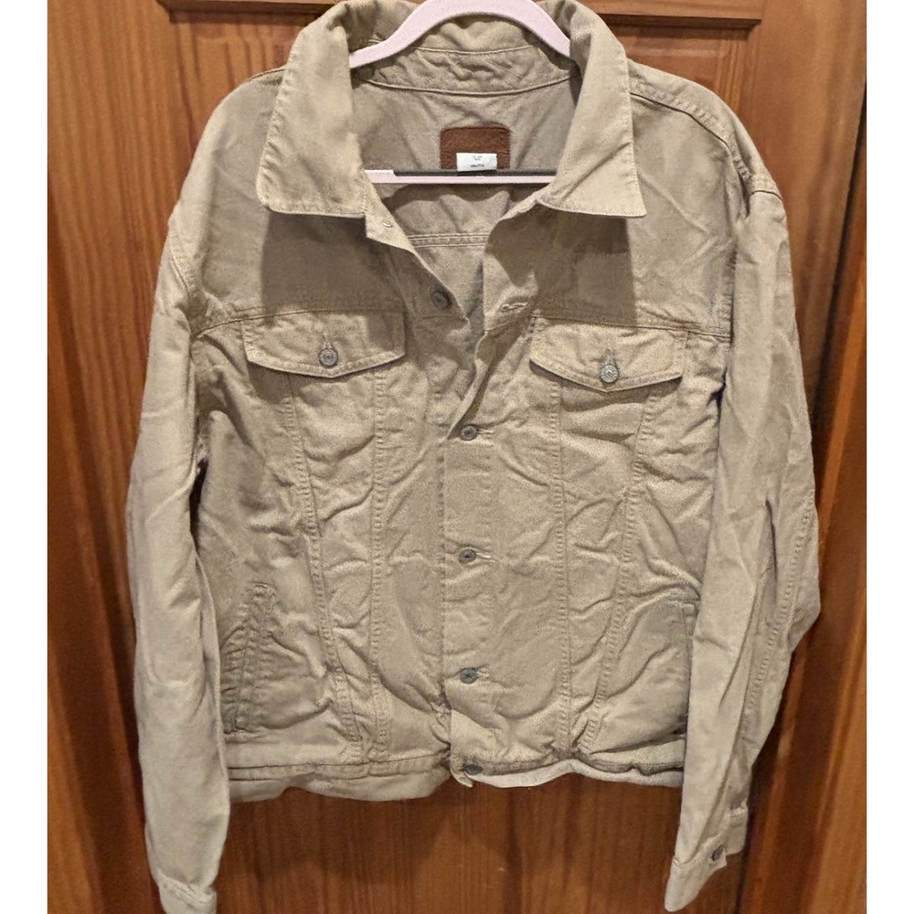 VTG Gap Jeans Tan Cotton Jacket XXL TTG 1990's Beige Trucker Coat